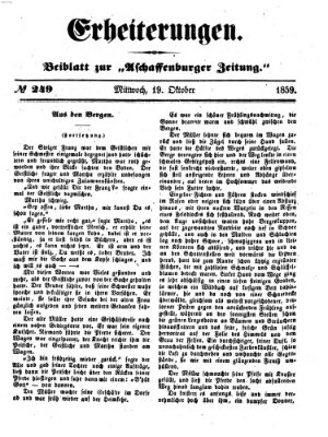 Erheiterungen (Aschaffenburger Zeitung) Mittwoch 19. Oktober 1859