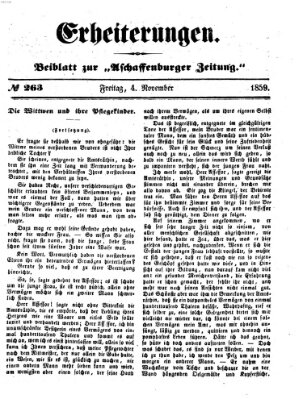 Erheiterungen (Aschaffenburger Zeitung) Freitag 4. November 1859
