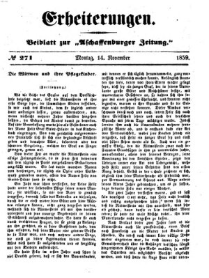 Erheiterungen (Aschaffenburger Zeitung) Montag 14. November 1859