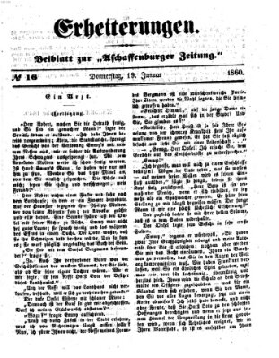 Erheiterungen (Aschaffenburger Zeitung) Donnerstag 19. Januar 1860