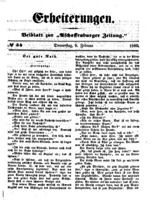 Erheiterungen (Aschaffenburger Zeitung) Donnerstag 9. Februar 1860