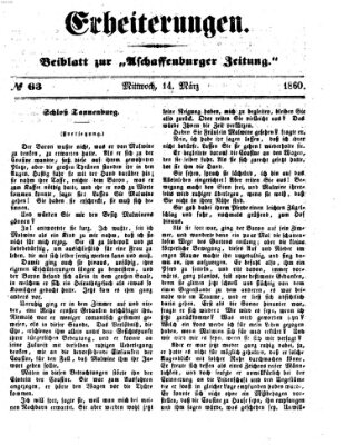 Erheiterungen (Aschaffenburger Zeitung) Mittwoch 14. März 1860