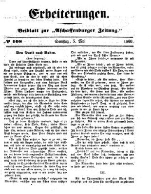 Erheiterungen (Aschaffenburger Zeitung) Samstag 5. Mai 1860