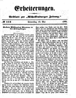 Erheiterungen (Aschaffenburger Zeitung) Donnerstag 10. Mai 1860