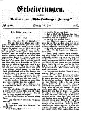 Erheiterungen (Aschaffenburger Zeitung) Montag 11. Juni 1860