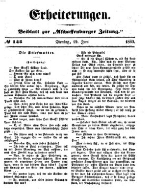 Erheiterungen (Aschaffenburger Zeitung) Dienstag 19. Juni 1860