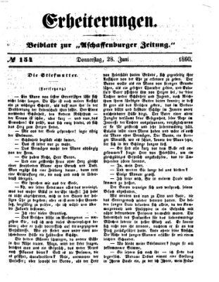 Erheiterungen (Aschaffenburger Zeitung) Donnerstag 28. Juni 1860