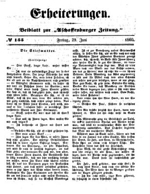 Erheiterungen (Aschaffenburger Zeitung) Freitag 29. Juni 1860