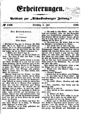 Erheiterungen (Aschaffenburger Zeitung) Dienstag 3. Juli 1860