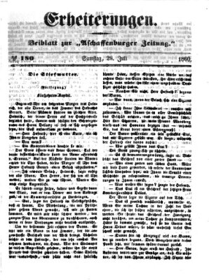 Erheiterungen (Aschaffenburger Zeitung) Samstag 28. Juli 1860