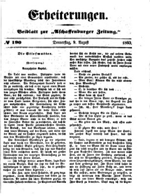 Erheiterungen (Aschaffenburger Zeitung) Donnerstag 9. August 1860