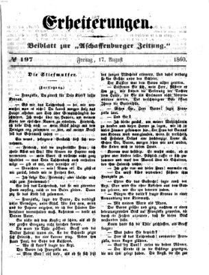 Erheiterungen (Aschaffenburger Zeitung) Freitag 17. August 1860