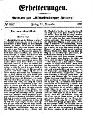 Erheiterungen (Aschaffenburger Zeitung) Freitag 21. September 1860