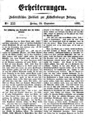 Erheiterungen (Aschaffenburger Zeitung) Freitag 28. September 1860