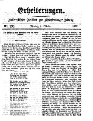 Erheiterungen (Aschaffenburger Zeitung) Montag 1. Oktober 1860