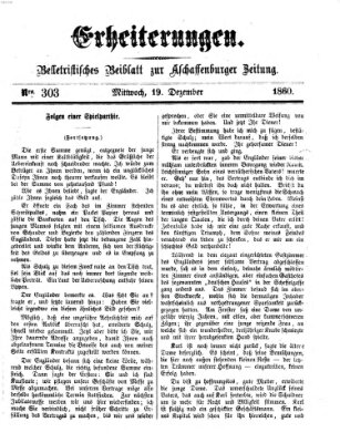 Erheiterungen (Aschaffenburger Zeitung) Mittwoch 19. Dezember 1860