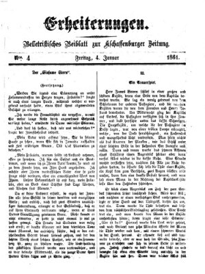 Erheiterungen (Aschaffenburger Zeitung) Freitag 4. Januar 1861