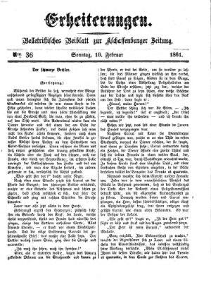 Erheiterungen (Aschaffenburger Zeitung) Sonntag 10. Februar 1861
