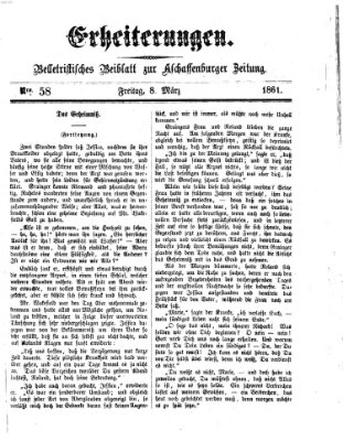 Erheiterungen (Aschaffenburger Zeitung) Freitag 8. März 1861