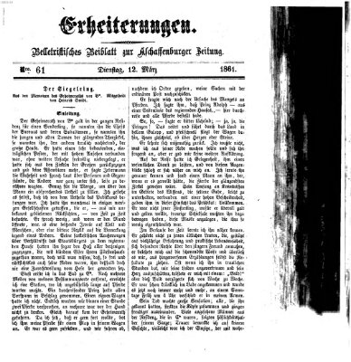 Erheiterungen (Aschaffenburger Zeitung) Dienstag 12. März 1861
