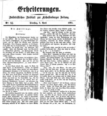 Erheiterungen (Aschaffenburger Zeitung) Dienstag 9. April 1861