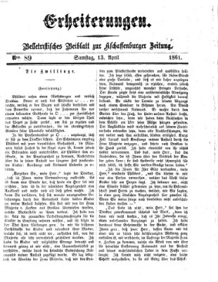 Erheiterungen (Aschaffenburger Zeitung) Samstag 13. April 1861