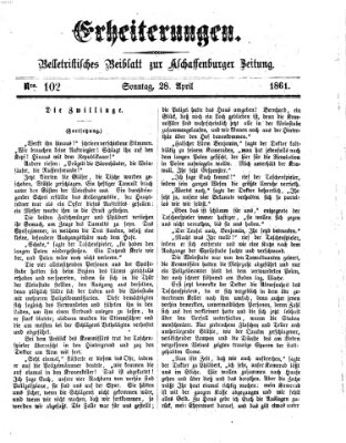 Erheiterungen (Aschaffenburger Zeitung) Sonntag 28. April 1861