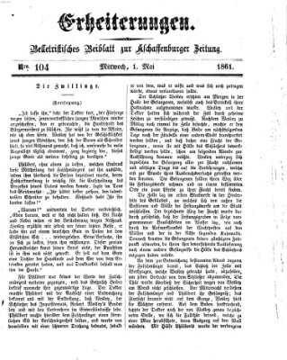 Erheiterungen (Aschaffenburger Zeitung) Mittwoch 1. Mai 1861
