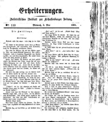 Erheiterungen (Aschaffenburger Zeitung) Mittwoch 8. Mai 1861