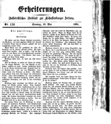 Erheiterungen (Aschaffenburger Zeitung) Sonntag 19. Mai 1861