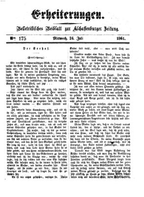 Erheiterungen (Aschaffenburger Zeitung) Mittwoch 24. Juli 1861