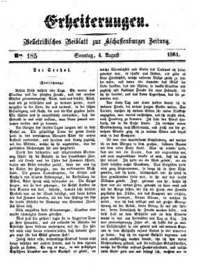 Erheiterungen (Aschaffenburger Zeitung) Sonntag 4. August 1861