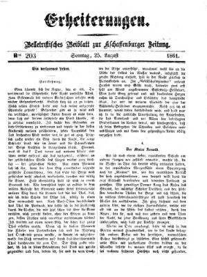Erheiterungen (Aschaffenburger Zeitung) Sonntag 25. August 1861