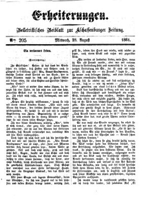 Erheiterungen (Aschaffenburger Zeitung) Mittwoch 28. August 1861