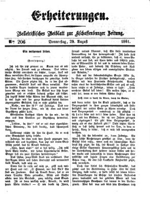 Erheiterungen (Aschaffenburger Zeitung) Donnerstag 29. August 1861