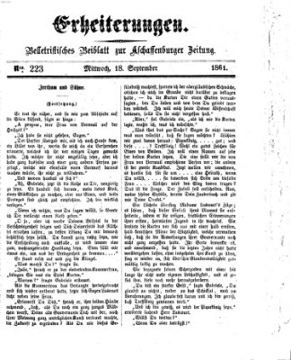Erheiterungen (Aschaffenburger Zeitung) Mittwoch 18. September 1861