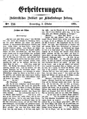 Erheiterungen (Aschaffenburger Zeitung) Donnerstag 3. Oktober 1861