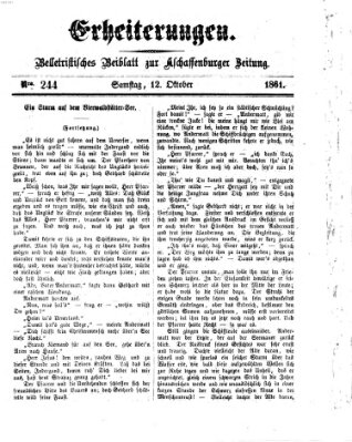 Erheiterungen (Aschaffenburger Zeitung) Samstag 12. Oktober 1861