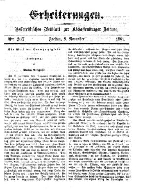 Erheiterungen (Aschaffenburger Zeitung) Freitag 8. November 1861