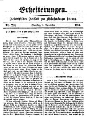 Erheiterungen (Aschaffenburger Zeitung) Samstag 9. November 1861