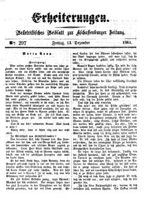 Erheiterungen (Aschaffenburger Zeitung) Freitag 13. Dezember 1861