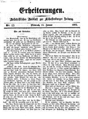 Erheiterungen (Aschaffenburger Zeitung) Mittwoch 15. Januar 1862