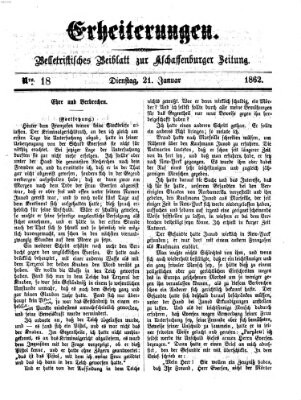 Erheiterungen (Aschaffenburger Zeitung) Dienstag 21. Januar 1862