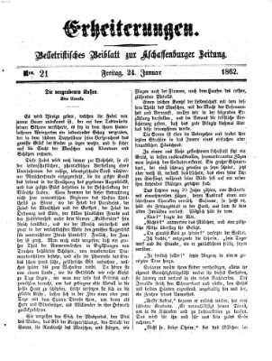 Erheiterungen (Aschaffenburger Zeitung) Freitag 24. Januar 1862