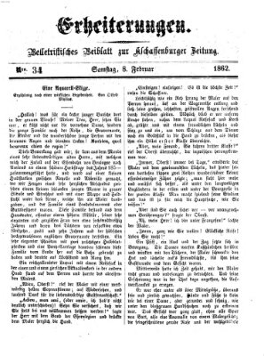 Erheiterungen (Aschaffenburger Zeitung) Samstag 8. Februar 1862