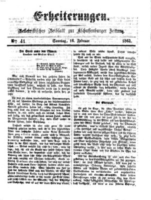 Erheiterungen (Aschaffenburger Zeitung) Sonntag 16. Februar 1862