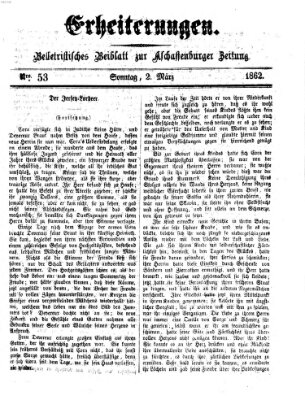 Erheiterungen (Aschaffenburger Zeitung) Sonntag 2. März 1862
