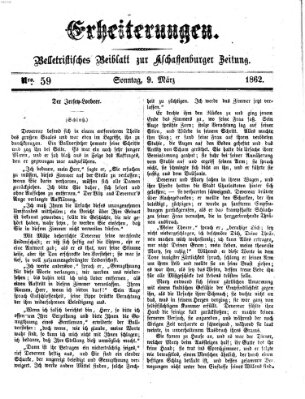 Erheiterungen (Aschaffenburger Zeitung) Sonntag 9. März 1862