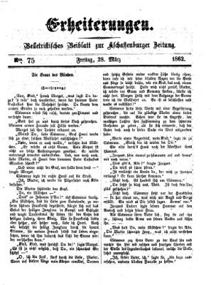 Erheiterungen (Aschaffenburger Zeitung) Freitag 28. März 1862
