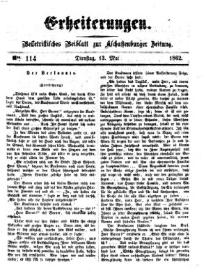 Erheiterungen (Aschaffenburger Zeitung) Dienstag 13. Mai 1862
